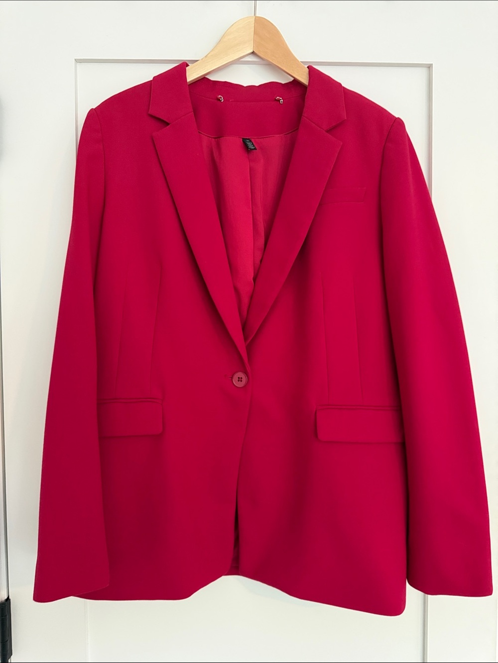 White House Black Market Fuchsia Single-Button Blazer